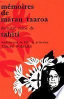 Mémoires de Marau Taaroa, dernière reine de Tahiti