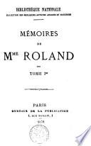 Mémoires de Mme Roland