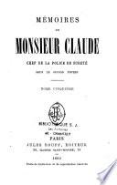 Mémoires de Monsieur Claude [Labourieu Théodore], chef de la police de sûreté, sous le second Empire