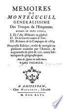 Mémoires de Montecuculi, généralissime des troupes de l'Empereur