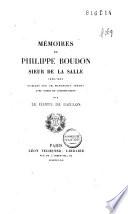 Mémoires de Philippe Boudon, sieur de La Salle, 1626-1652