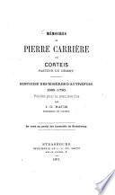 Mémoires de Pierre Carrière dit Corteis pasteur du désert