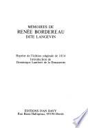 Mémoires de Renée Bordereau, dite Langevin