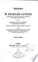 Mémoires de Richard-Lenoir, ancien négociant, manufacturier et chef de la 8e légion de la garde nationale de Paris