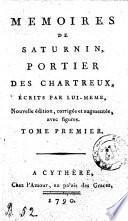 Mémoires de Saturnin, portier des Chartreux
