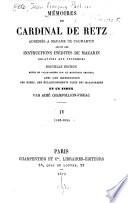Mémoires du cardinal de Retz adressés à Madame de Caumartin