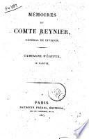 Memoires du comte Reynier, general de division. Campagne d'Egypte, 2.e partie