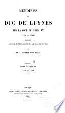 Mémoires du duc de Luynes sur la cour de Louis XV (1735-1758)