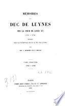 Mémoires du duc de Luynes sur la cour de Louis XV
