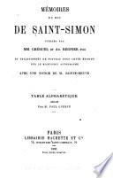 Mémoires du duc de Saint-Simon publiés par Mm. Chéruel et Ad. Regnier fils