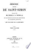 Mémoires du duc le Saint-Simon publiés par Chéruel et Ad. Regnier fils et collationnés de nouveau pour cette éd. sur le manuscrit autographe