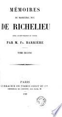 MEMOIRES DU MARECHAL DUC DE RICHELIEU