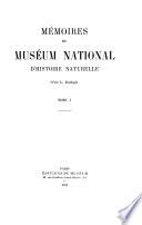 Mémoires du Muséum national d'histoire naturelle