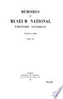 Mémoires du Muséum national d'histoire naturelle