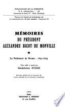 Mémoires du Président Alexandre Bigot de Monville