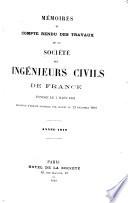 Mémoires et compte-rendu des travaux de la Société des ingénieurs civils de France
