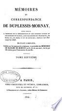 Mémoires et correspondance de Duplessis-Mornay: Écrits politiques et correspondance, 1571-1614
