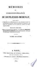 Mémoires et correspondance de Duplessis-Mornay