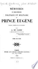 Mémoires et correspondance politique et militaire du prince Eugène