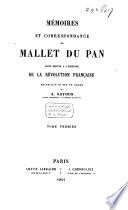 Mémoires et correspondance pour servir à l'histoire de la Révolution Française
