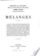 Mémoires et documents