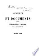 Mémoires et documents