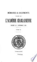 Mémoires et documents publiés par l'Académie Chablaisienne