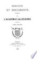 Mémoires et documents publiés par l'Académie salésienne
