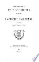 Mémoires et documents publiés par l'Académie Salésienne