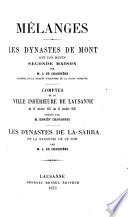 Memoires Et Documents Publies Par La Societe D'Histoire De La Suisse Romande