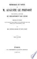 Mémoires et notes pour servir à l'histoire du département de l'Eure