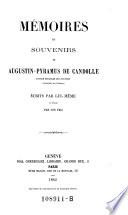 Mémoires et souvenirs de Augustin-Pyramus de Candolle