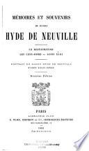 Mémoires et souvenirs du baron Hyde de Neuville ...