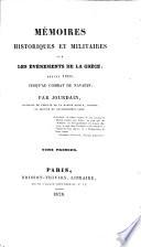 Mémoires historiques et militaires sur les événements de la Grèce, depuis 1822 jusqu'au combat de Navarin