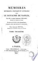 Memoires historiques, politiques et litteraires sur le Royaume de Naples par Gregoire Orloff