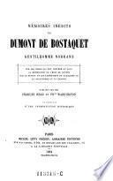 Memoires inedits de Dumont de Bostaquet