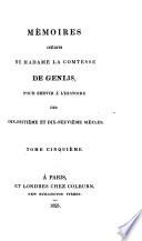 Mémoires inédits de madame la comtesse de Genlis
