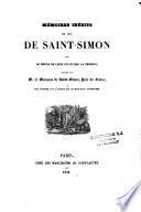 Mémoires inédits du Duc de Saint-Simon