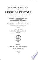 Mémoires-Journaux de Pierre de L'Estoile