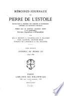 Mémoires-Journaux de Pierre de L'Estoile