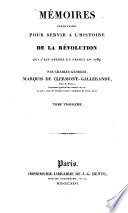Mémoires particuliers pour servir à l'histoire de la révolution qui s'est operée en France en 1789