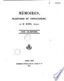 Mémoires, plaidoyers et consultations