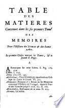 Mémoires pour l'histoire des sciences et des beaux arts