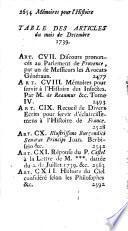 Memoires pour l'histoire des sciences et des beaux arts ...