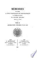 Mémoires pour servir à l'état historique et géographique du diocèse de Bayeux: Archidiaconés d'Hyesmes et de Caen