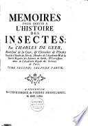 Memoires pour servir à l'histoire des Insectes