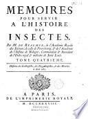 Mémoires pour servir à l'histoire des insectes...