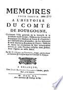 Mémoires pour servir à l'histoire du Comté de Bourgogne