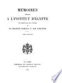 Mémoires présentés à l'Institut d'Égypte
