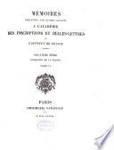 Memoires presentes par divers savants; 2. série, Antiquités de la France